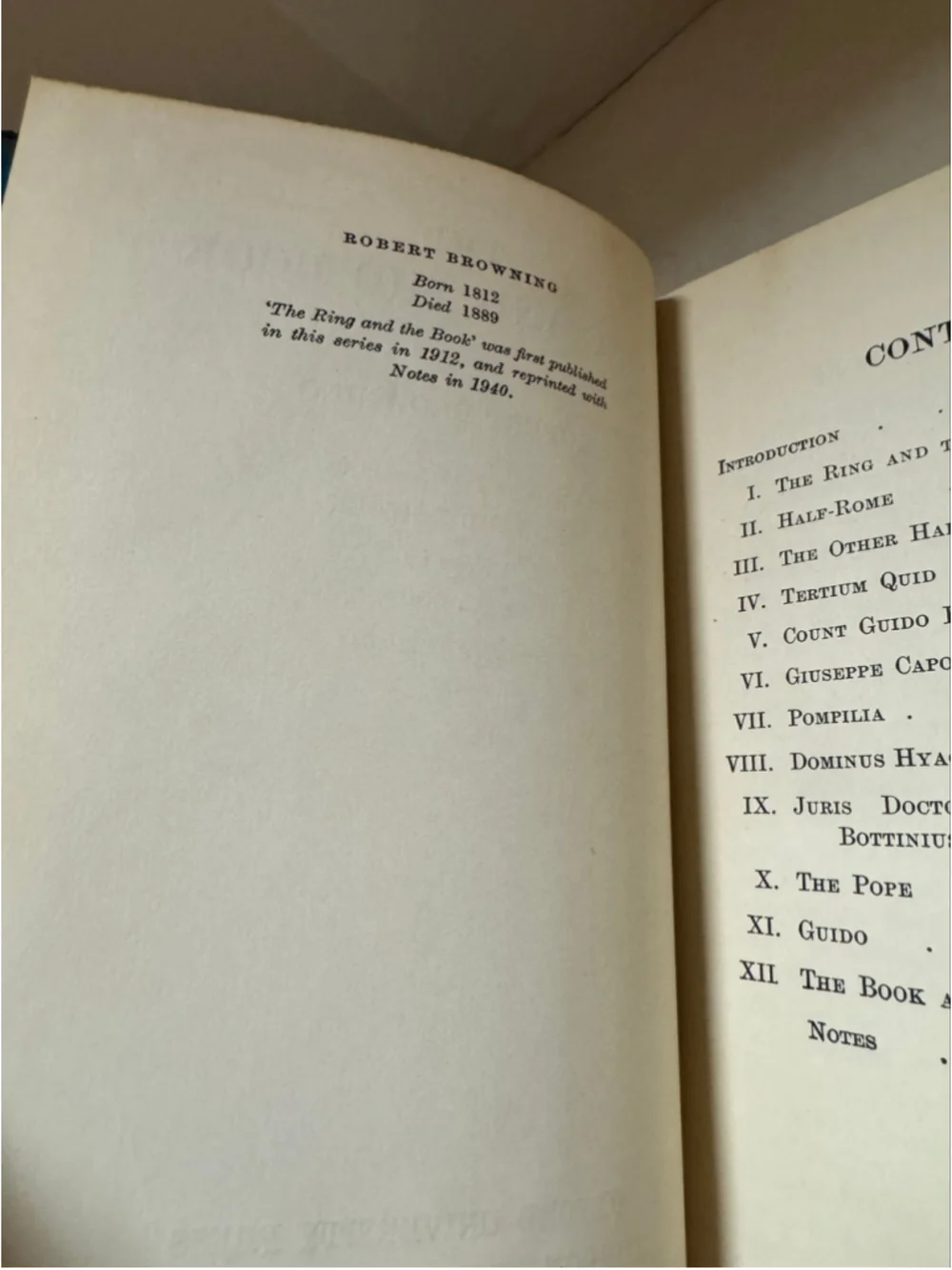 The Ring And The Book. (Robert Browning - 1943)